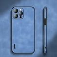 thumbnail image 1 of Soft Back Case for iPhone 14 Pro Max,Allytech Slim PU Leather Shockproof Rubber with Tempered Glass Camera Lens Protector Cover for iPhone 14 Pro Max,Blue, 1 of 5