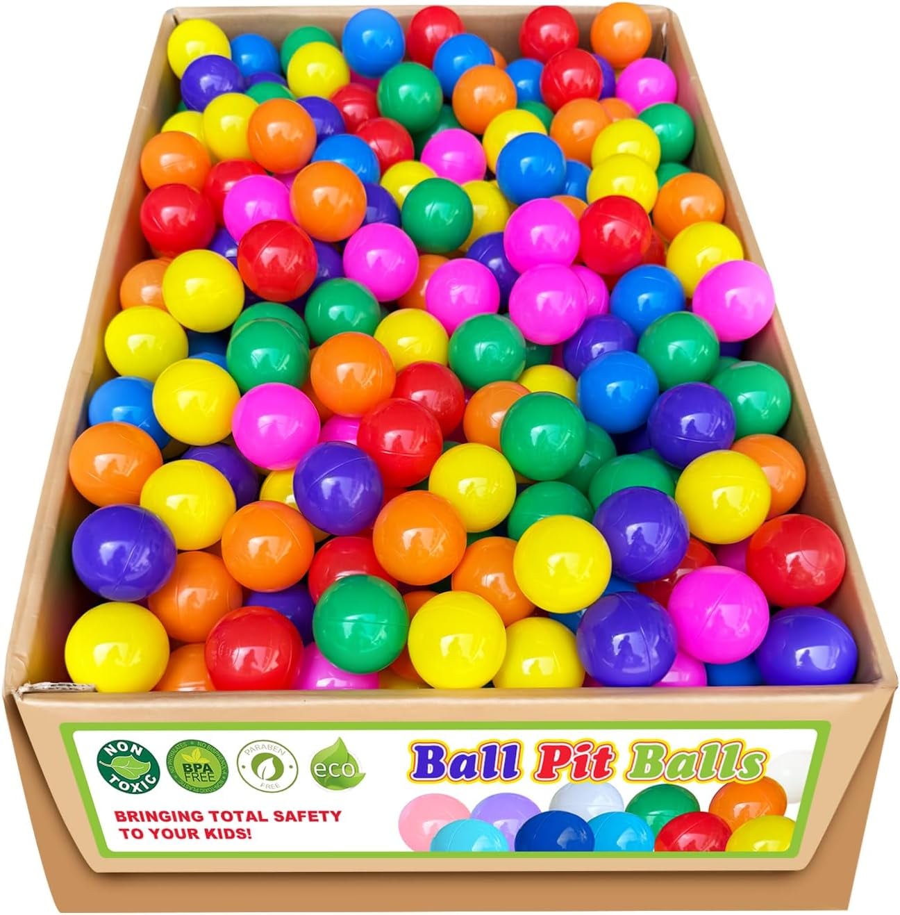 500/1000/2000 Count Ball Pit Balls - BPA-Free Crush-Proof Plastic Balls For Kids & Pet Play