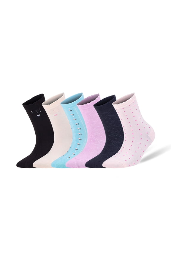 Soft Bamboo Socks Women Above Ankle Crew Socks 6 Pairs with Gift Box