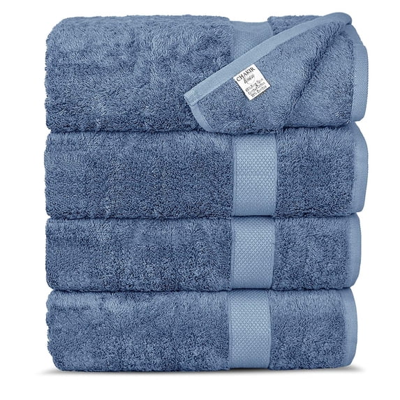 Soft Bamboo Towels – Luxury Turkish Towels – Absorbent & Eco-Friendly Towels (4 Sets)