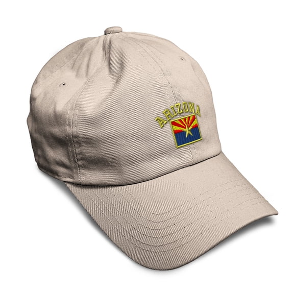 Soft Baseball Cap Arizona State Flag Letters Embroidery United States Twill Cotton Embroidered Dad Hats for Men & Women Stone Design Only