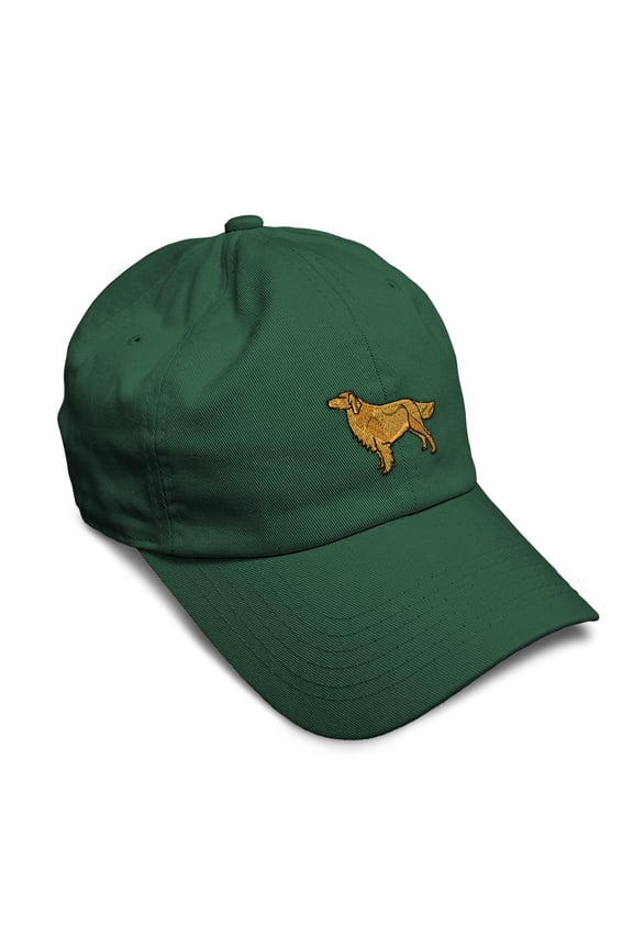 Soft Baseball Cap Golden Retriever Dog B Embroidery Dogs Golder Retriever Twill Cotton Manatee Dad Hats for Men & Women Forest Green Design Only