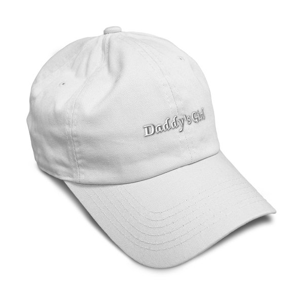 Soft Baseball Hat Embroidered Dad Hat Daddy's Girl Men & Ladies Baseball Cap Cotton White Design Only
