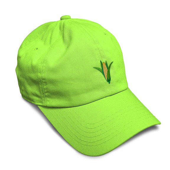 Soft Baseball Hat Embroidered Dad Hat Ear of Corn Men & Ladies Baseball Cap Cotton Lime Design Only