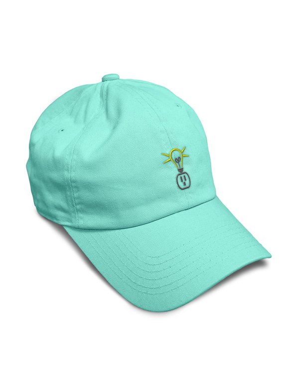 Soft Baseball Hat Embroidered Dad Hat Electrician Light Bulb Logo B Embroidery Men & Ladies Baseball Cap Cotton Mint Design Only
