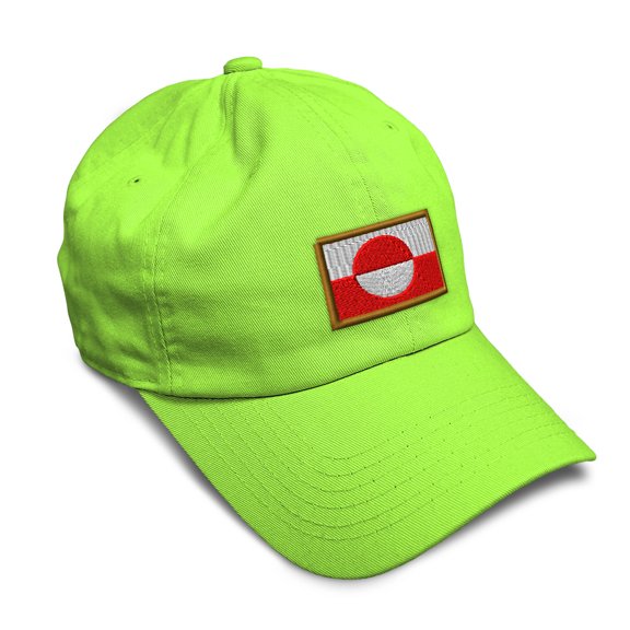 Soft Baseball Hat Embroidered Dad Hat Greenland Embroidery Men & Ladies Baseball Cap Cotton Lime Design Only