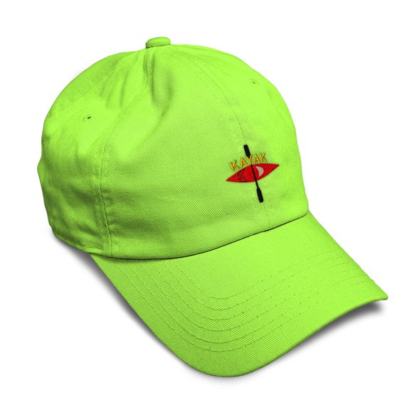Soft Baseball Hat Embroidered Dad Hat Kayak B Embroidery Men & Ladies Baseball Cap Cotton Lime Design Only