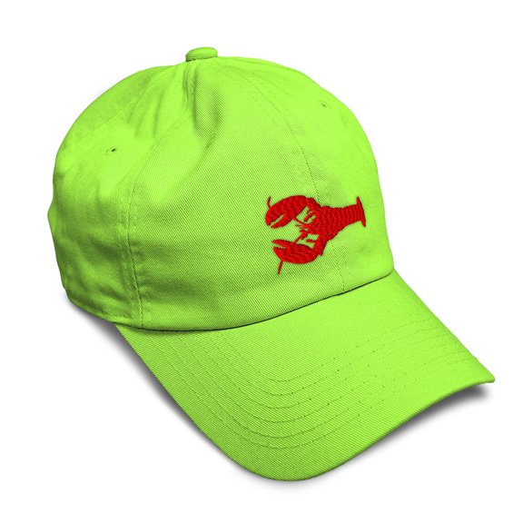 Soft Baseball Hat Embroidered Dad Hat Lobster B Embroidery Men & Ladies Baseball Cap Cotton Lime Design Only