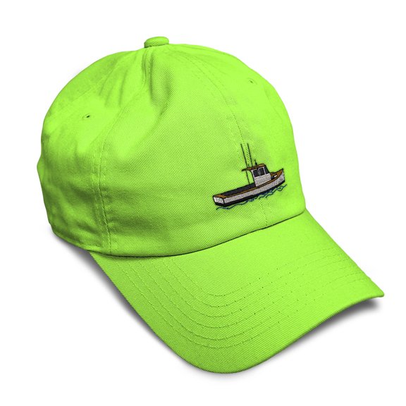 Soft Baseball Hat Embroidered Dad Hat Lobster Boat Embroidery Men & Ladies Baseball Cap Cotton Lime Design Only