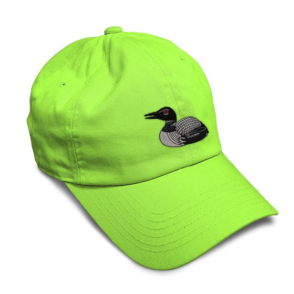 Soft Baseball Hat Embroidered Dad Hat Loon Embroidery Men & Ladies Baseball Cap Cotton Lime Design Only