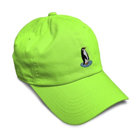 Soft Baseball Hat Embroidered Dad Hat Penguin B Embroidery Men & Ladies Baseball Cap Cotton Lime Design Only