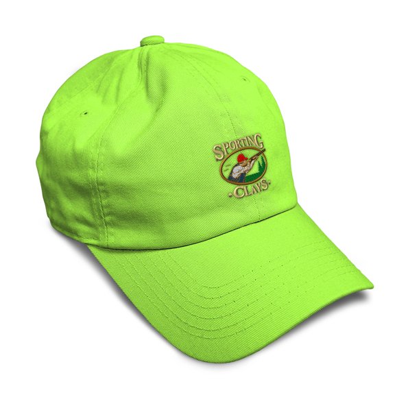 Soft Baseball Hat Embroidered Dad Hat Sporting Clays Embroidery Men & Ladies Baseball Cap Cotton Lime Design Only