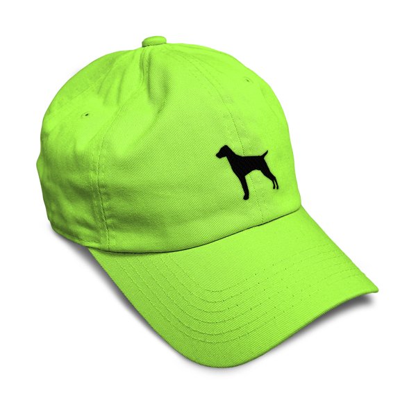 Soft Baseball Hat Embroidered Dad Hat Vizsla Silhouette Embroidery Men & Ladies Baseball Cap Cotton Lime Design Only