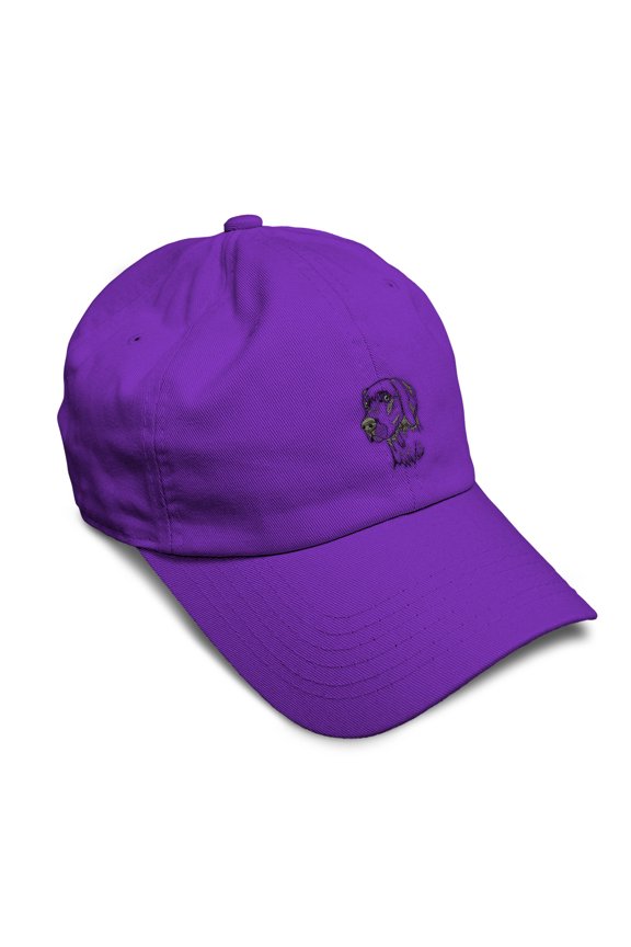 Soft Baseball Hat Embroidered Dad Hat Weimaraner Dog C Embroidery Men & Ladies Baseball Cap Cotton Purple Design Only