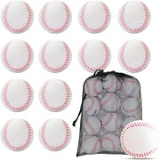 Foam Baseballs 12 Pack, Soft Baseballs for Practice, Training Ball for Hitting and Indoor or Outdoor Play, Baseball Gifts for Boys and Girls, White and Yellow