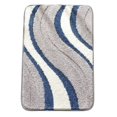 thumbnail image 1 of Soft Bath Mats, Luxury Absorbent Non-Slip Shower Rugs with Modern Pattern Design for Bathroom White 32" x 20", 1 of 6