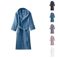 thumbnail image 1 of Soft Bathrobe For And Long Kimono Robe With Hood Absorbent Cloth Sleepwear Loungewear For Spa And Home Comfort, 1 of 4