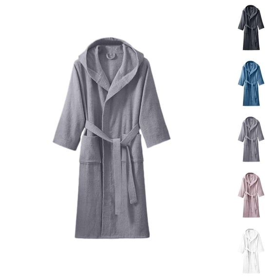 Soft Bathrobe For And Long Kimono Robe With Hood Absorbent Cloth Sleepwear Loungewear For Spa And Home Comfort