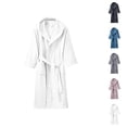 thumbnail image 1 of Soft Bathrobe For And Long Kimono Robe With Hood Absorbent Cloth Sleepwear Loungewear For Spa And Home Comfort, 1 of 8