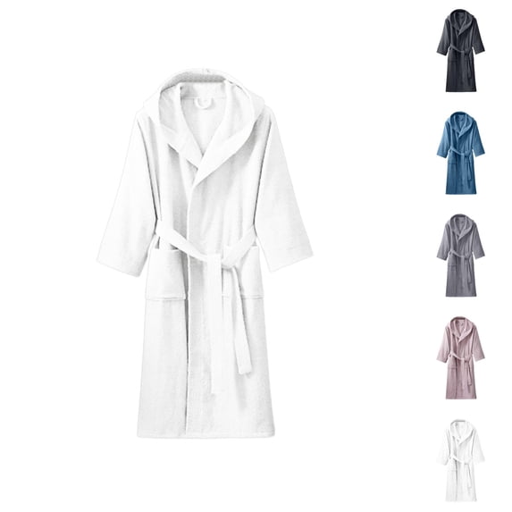 Soft Bathrobe For And Long Kimono Robe With Hood Absorbent Cloth Sleepwear Loungewear For Spa And Home Comfort