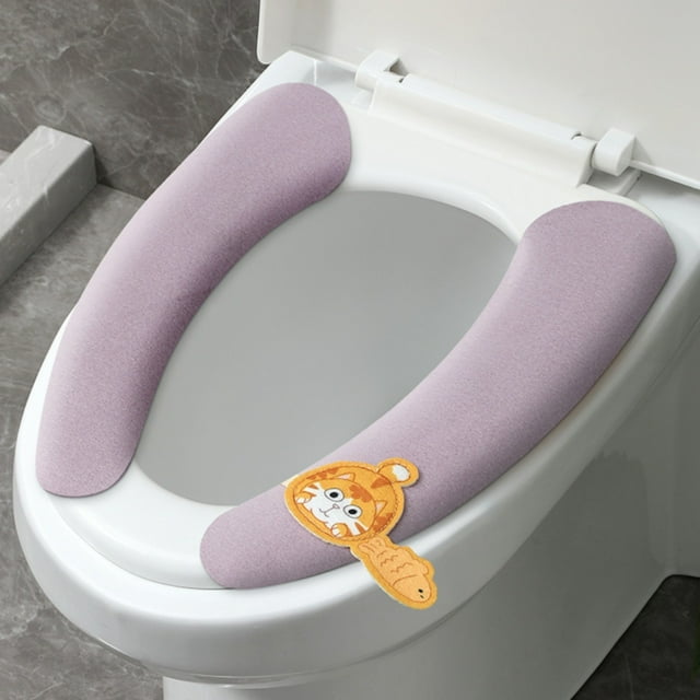 Soft Bathroom Padded Toilet Seat Stretchable Fibres Easy To Fit
