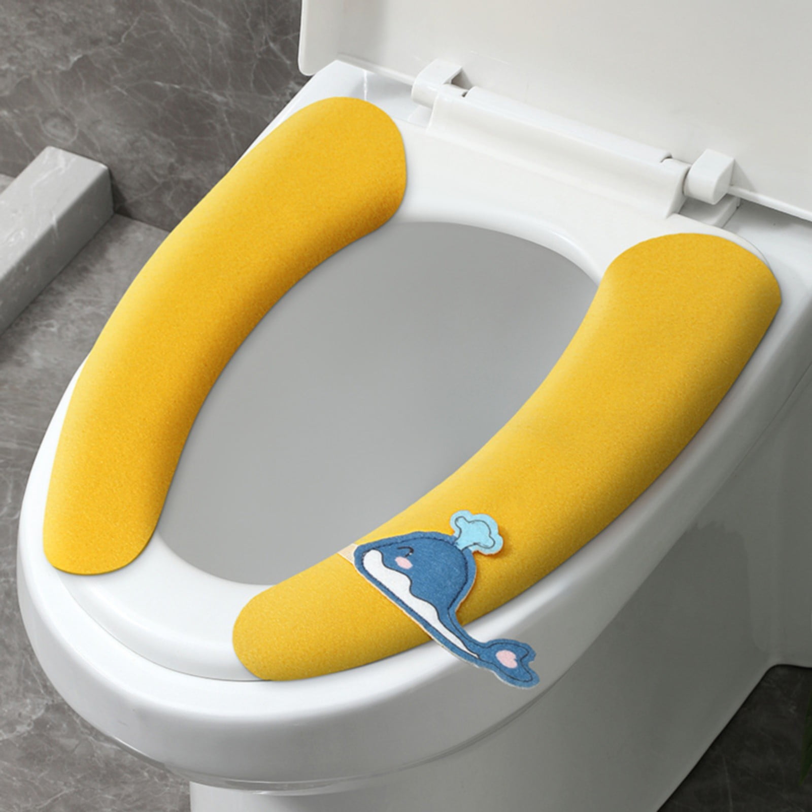 Soft Bathroom Padded Toilet Seat Stretchable Fibres Easy To Fit