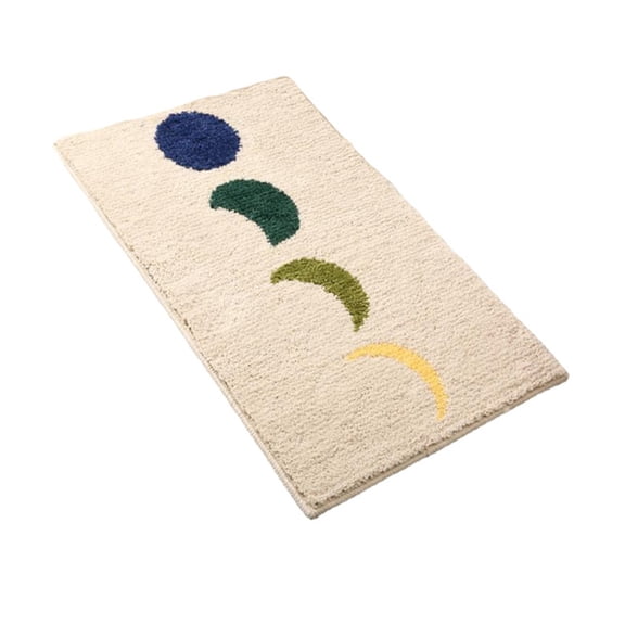 Soft Bathroom Rugs Absorbent 16" x 24" Beige Fluffy Plush Non-Slip Bath Mats Machine Washable
