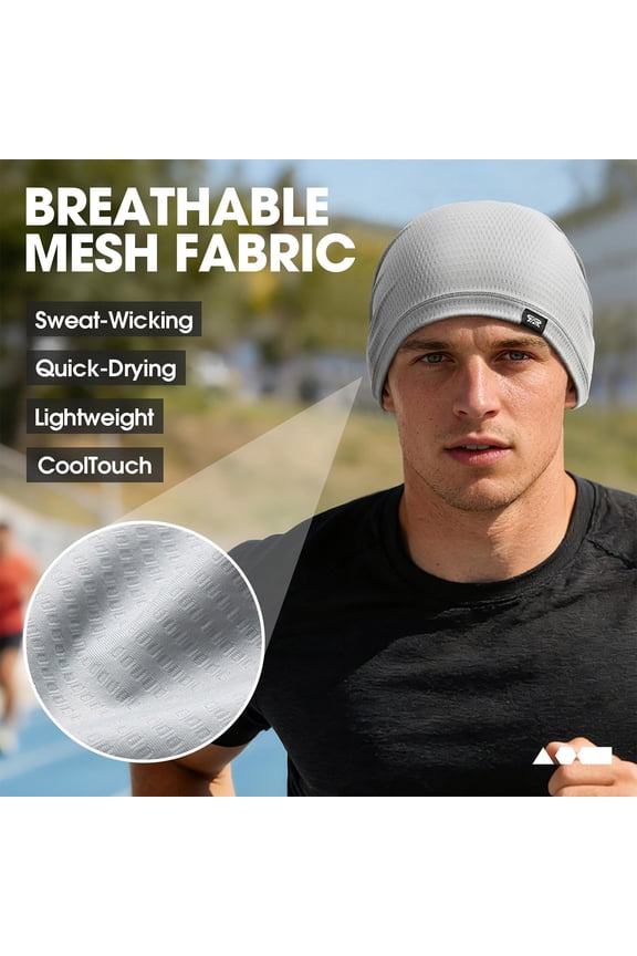 Soft Beanie for Men Women Solid Color Breathable Mesh Skully Hat Running Gym Cap Outdoor Sunshade Sweat Absorbing Hat Sun Hat Sports Black Beanie Cap