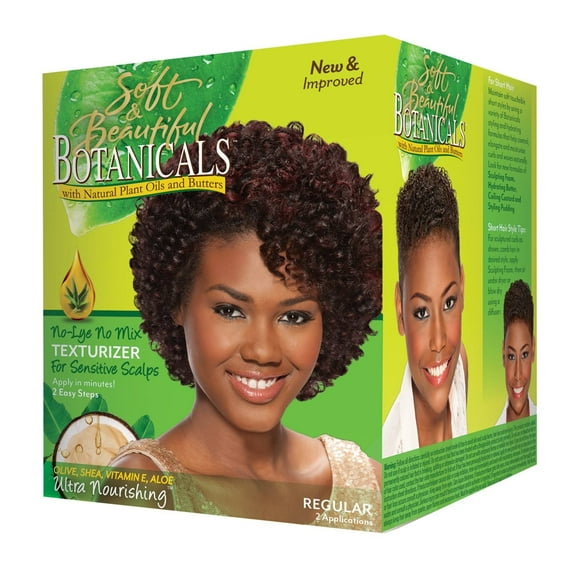 Soft Beautiful Botanicals Regular No Lye No Mix Texturizer For Sensitive Scalps Box,Pack of 6