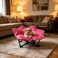 thumbnail image 1 of Folding Elevated Dog Cat Bed Soft Washable Pet Cot with Non- Base Portable Pet Cushion for Indoor Outdoor Camping and Travel, 1 of 4