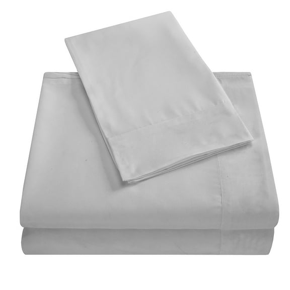Soft Bed Sheets Set Bedspread Deep Pocket High Quality Bedding Set Light Grey King Size 4Pcs