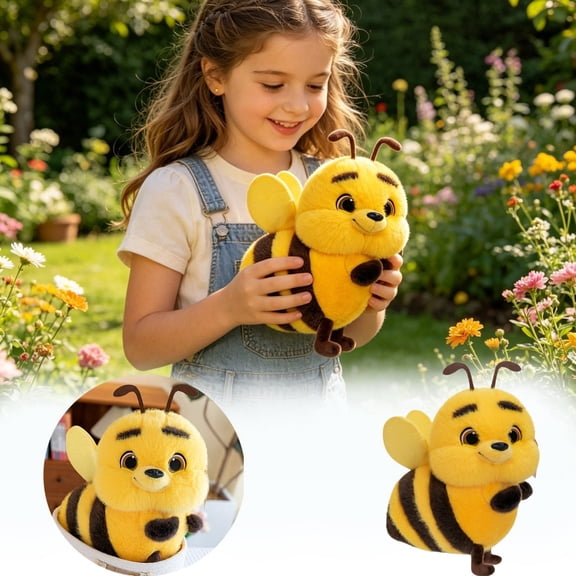 Soft Bee Stuffed Animal, Cute Honey Bee Plush Toy for Kids and Adults