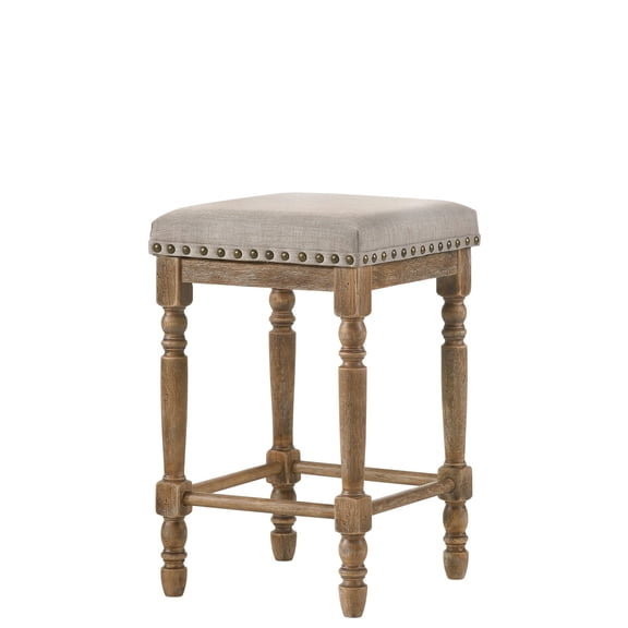 Soft Beige Fabric, Sturdy Wooden Frame - Perfect for Kitchen and Bar Areas, Enhances Seating Style