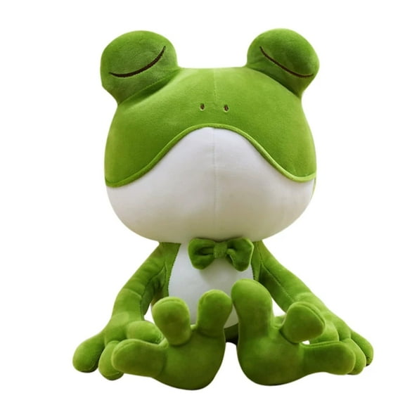 Soft Big Head Frog Plush Toy, Long Legged Frog Plush Pillow, Cute Wacky Green Plush Stuffed Animal,Dolls Suitable for Gift Giving (Green-33in)