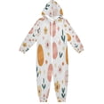 thumbnail image 1 of Soft Big Kids Onesie Pajamas Cozy Loose-Fit Jumpsuits for kids with Pockets for Christmas Lounge & Play Cute Easter Eggs and Floral, 1 of 8