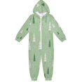 thumbnail image 1 of Soft Big Kids Onesie Pajamas Cozy Loose-Fit Jumpsuits for kids with Pockets for Christmas Lounge & Play Green and White Christmas Tree, 1 of 8