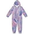 thumbnail image 1 of Soft Big Kids Onesie Pajamas Cozy Loose-Fit Jumpsuits for kids with Pockets for Christmas Lounge & Play Pale Pink Marine Creatures, 1 of 8