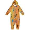 thumbnail image 1 of Soft Big Kids Onesie Pajamas Cozy Loose-Fit Jumpsuits for kids with Pockets for Christmas Lounge & Play People Playing Hockey, 1 of 8