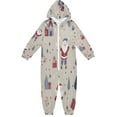 thumbnail image 1 of Soft Big Kids Onesie Pajamas Cozy Loose-Fit Jumpsuits for kids with Pockets for Christmas Lounge & Play Santa Claus Presents and Houses, 1 of 8