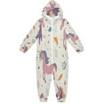 thumbnail image 1 of Soft Big Kids Onesie Pajamas Cozy Loose-Fit Jumpsuits for kids with Pockets for Christmas Lounge & Play Unicorn Pattern, 1 of 8
