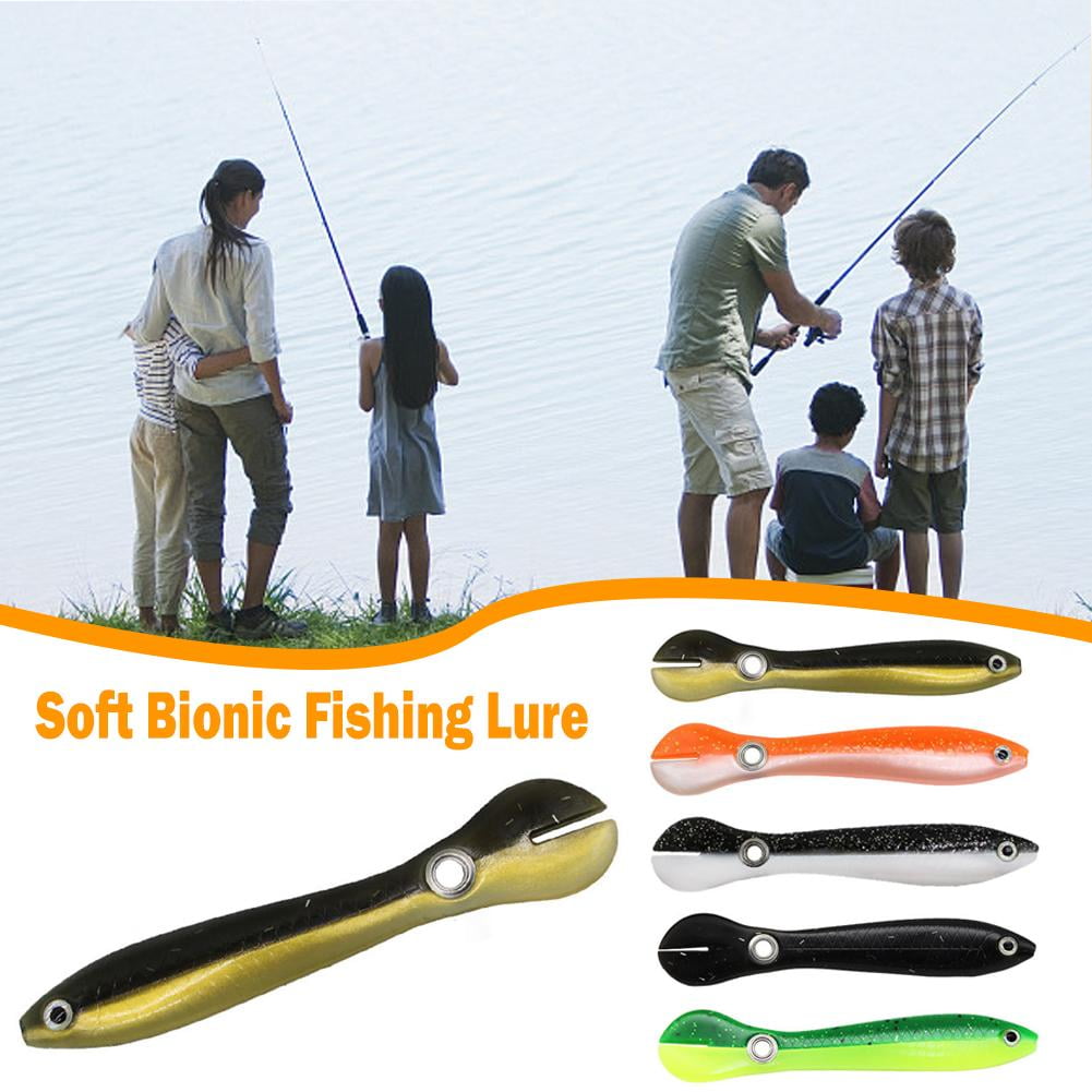Soft Bionic Swimming Fishing Lures Artificial Bait with Rotating Spins Tail  Slow Sinking Bass Swimbaits Simulation Saltwater Freshwater Fake Baits 