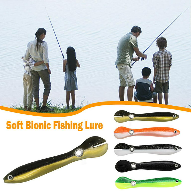 Soft Bionic Swimming Fishing Lures Artificial Bait with Rotating Spins Tail Slow Sinking Bass Swimbaits Simulation Saltwater Freshwater Fake Baits