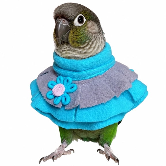 Soft Bird Collar Anti Plucking Fleece Cone, Elastic Slip-On Elizabethan Neck Ring for Parrot Recovery, Prevent Feather Chewing, Wound Healing Cover for Conure Quaker African Grey Cockatoo