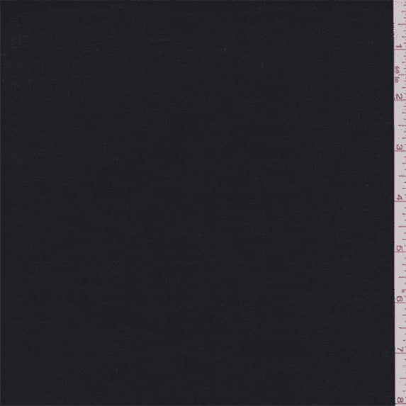 Soft Black Cotton Voile, Fabric Sold By the Yard