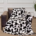 thumbnail image 1 of Soft Black and White Blanket Throw Cow Print Gifts Stuff 50x60inch Lightweight Cozy Fuzzy Fleece Blanket for Women Men Teenage Girls Boys Bed Couch, 1 of 6