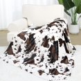 thumbnail image 1 of Soft Black and White Cow Throw Blanket Cute Highland Cow Stuff Gifts Decor Lightweight Fuzzy Cozy Fleece Blanket for Bedroom Travel Camping, 1 of 6
