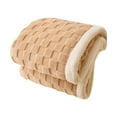thumbnail image 1 of Soft Blanket,Soft Warm Thick Winter Blanket,Reversible Cozy Blanket For Bed,Sofa,Chair And Couch,Wool Blanket(39.4"×59",Coffee), 1 of 2