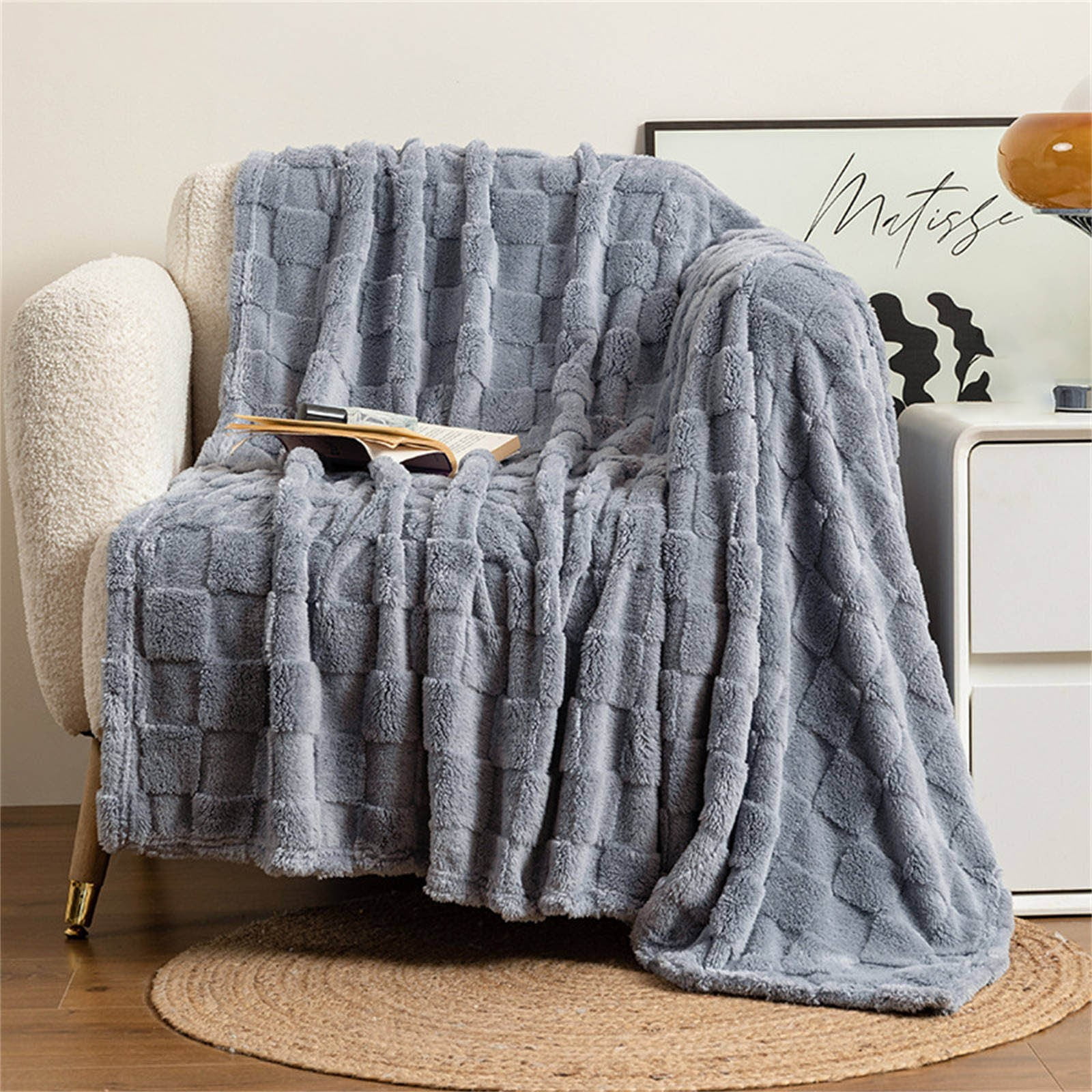 Soft Blankets for Beds, Plush Soft Fleece Throw Blanket Blankets for Couch, Fuzzy Cozy Flannel Blanket Throw for Sofa, Soft Warm Light Weight for Travelling In Spring Summer,27.56 X 39.37 Inch