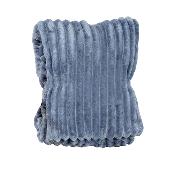Soft Blankets and Throws Double Layer Raschel Blanket, 27.5X39.4In Blue Polyester Soft and Thick Thick Blankets for Winter for Bed Sofa