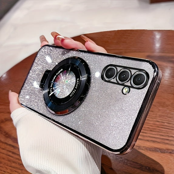 Soft Bling Glitter with Ring Magnetic Protective Back Cover for Samung for Galaxy A15 A05 A05S A35 A25 A55 A14 A34 A54 S24 S24Plus S24Ultra S23 S23Ultra S23Plus S22 S22Ultra S22 S23FE S21FE case